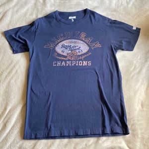 Navy blue Michigan shirt.